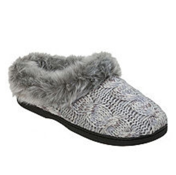 dearfoam cable knit slippers